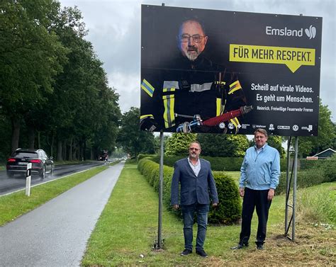 Neue Kampagne Mehr Respekt für Einsatzkräfte im Emsland Ems Vechte Welle