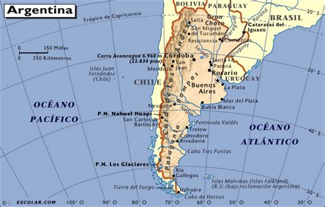 Mapas De Escolar Mapa De Argentina