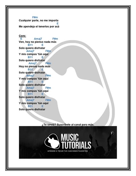 Mis Compas Tan Aquí Kevin Kaarl Letra y Acordes by MUSICTUTORIALS page