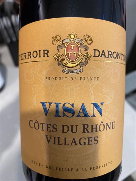 Rhon A C Tes Du Rhone Villages Visan Terroir Daronton France