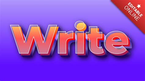 write text effect generator