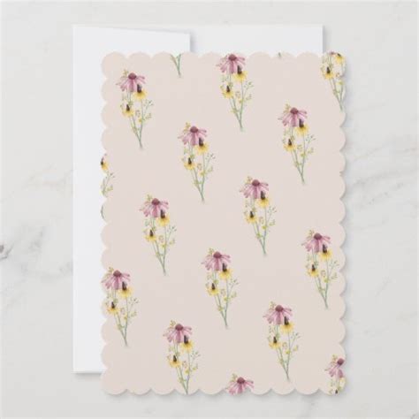 Wildflower Lingerie Shower Rustic Botanical Invitation Zazzle