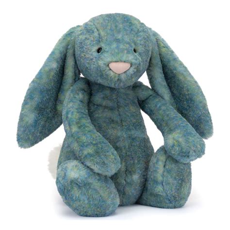 jellycat  anniversary bashful luxe bunny plush toy azure huge
