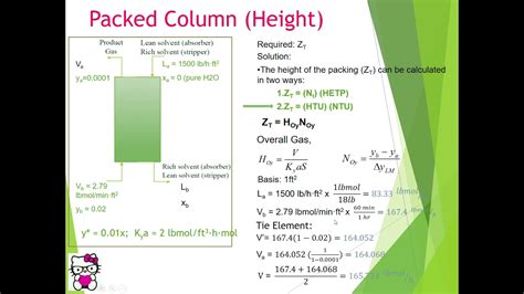 Packed Column Height Problem Youtube