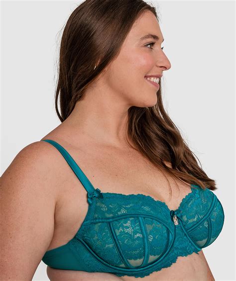 Bras N Things Bethany Full Cup Balconette Bra Teal