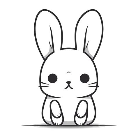 Premium Vector Cute Rabbit On White Background Vector Illustration Eps10