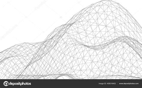 Abstract Wallpaper Hill Shapes Digital Background Stock Vector by ...