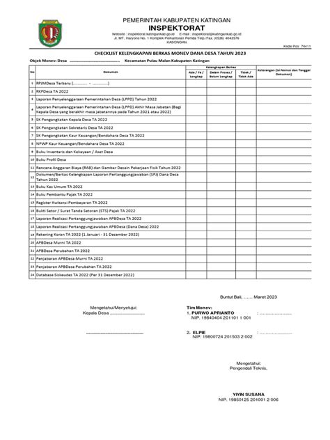 Permintaan Data Monev Dd 2022 Pdf