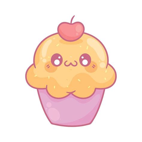 Sweet Cupcake Kawaii 16926825 Vector Art At Vecteezy