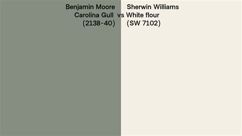 Benjamin Moore Carolina Gull 2138 40 Vs Sherwin Williams White Flour