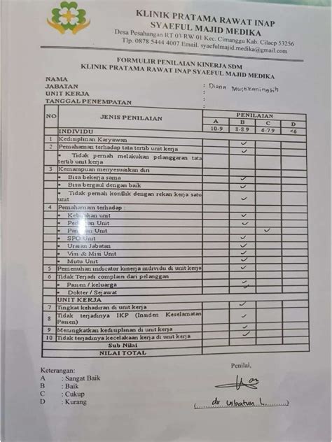 Penilaian Kinerja Sdm Terisi Pdf