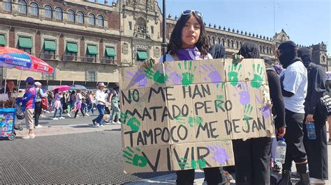 Marcha Del 8 De Marzo Cdmx En Vivo Confirman 90 Mil Asistentes Martí