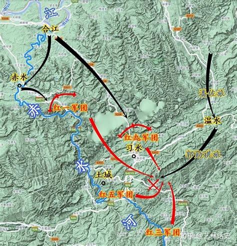 地图详解四渡赤水，为什么是毛主席最满意的“神来之笔” 知乎