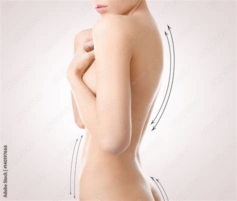 Beautiful Naked Woman On White Background Closeup Stock Photo Adobe Stock