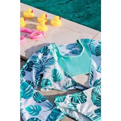 Mayom K Z Ocuk Yaprak Bask L Pareolu Bikini Tak M L Fiyat