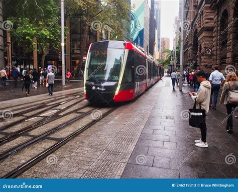 Sydney Light Rail Stops At Paddy`s Markets.The Sydney Light Rail ...