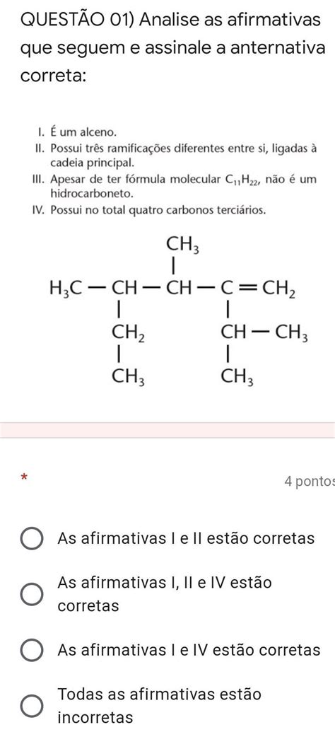 Analise As Afirmativas Que Seguem E Assinale A Anternativa Correta As