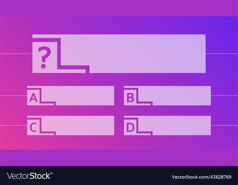 Multiple Choice Quiz Template Royalty Free Vector Image