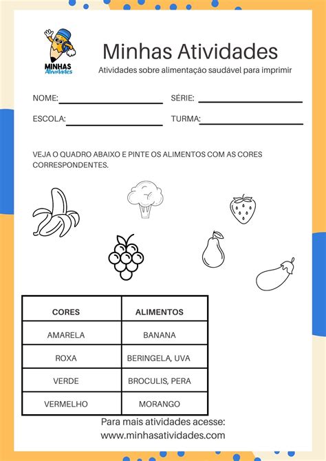 Atividades Sobre Alimentação Saudavel Para Imprimir - Atividades Sobre Alimentação Saudável Para Imprimir