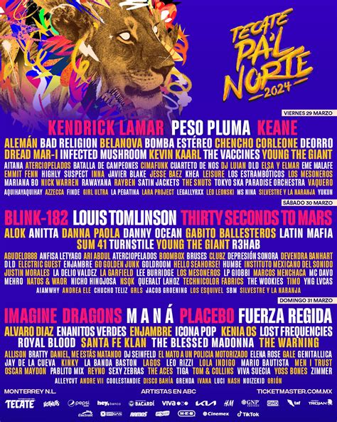 Ya Está Aquí El Cartel Oficial Del Tecate Pal Norte 2024 Kendrick