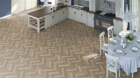 Линолеум таркетт в интерьере кухни - 91 фото