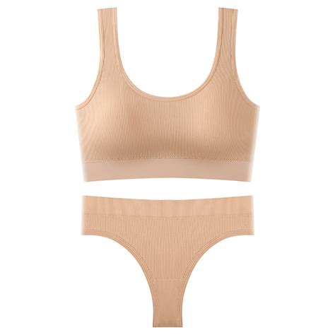 Asddcavvf Sexy Lingerie Set Women 2 Piece U Neck With Padded Bra Sling Lingerie Vest And Thong