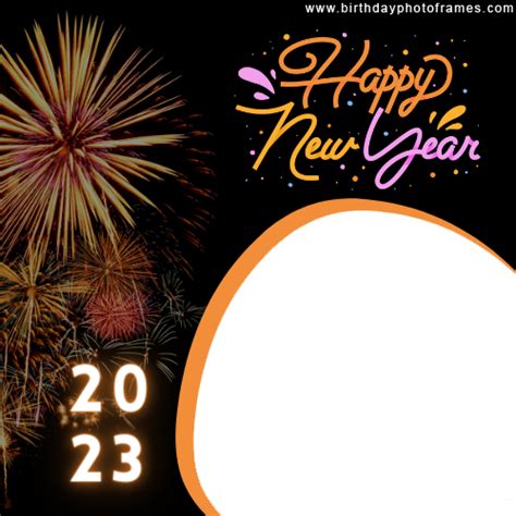 Happy New Year 2023 Photo Frame With Your Pic