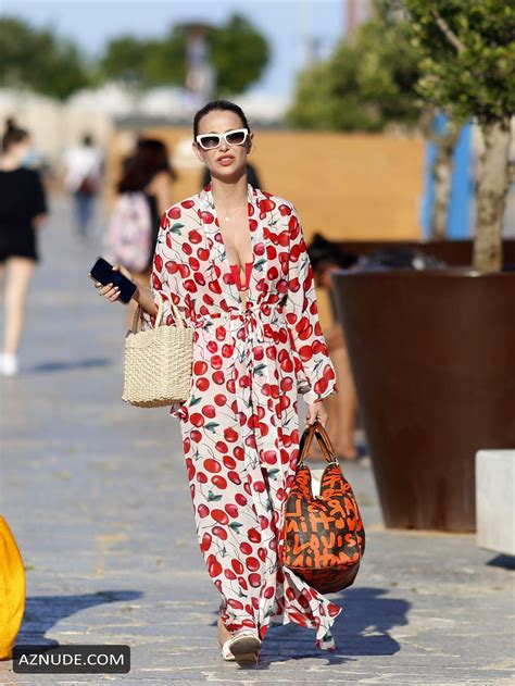Sophie Hermann Sexy Seen In A Red And Cherry Bikini In Ibiza Aznude