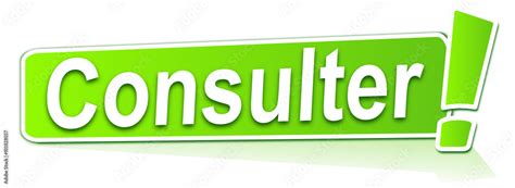 consulter sur étiquette verte Stock Vector | Adobe Stock