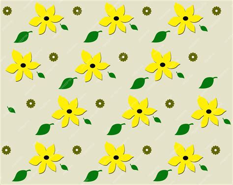 Premium Vector Yellow Flower Pattern Flower Background