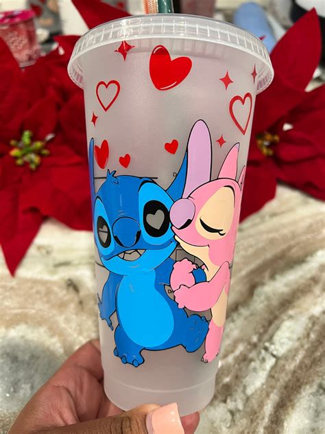 Stitch Angel Starbucks Cup Etsy