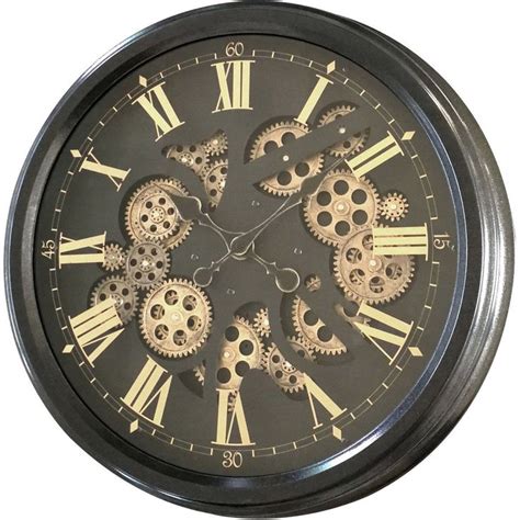 Horloge M Canisme Dor Esprit Vintage Industriel Horloge Murale En