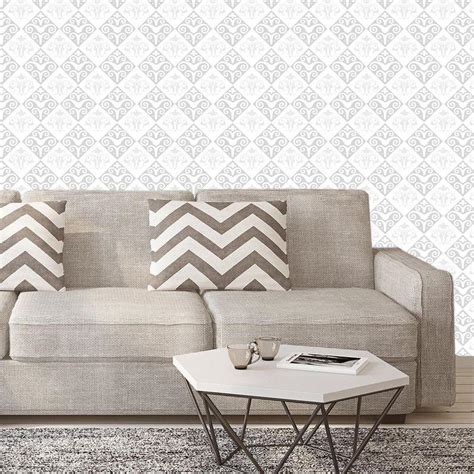 Papel De Parede Cinza E Branco - Papel de Parede Cinza Claro e Branco Sala Quarto Adesivo - LRP - Papel ...