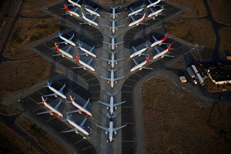 Boeing Max Aircraft Are Parked At The Grant County Airport In