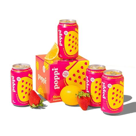 Poppi Strawberry Lemon Prebiotic Soda - 4pk/12 fl oz Cans 4 ct; 12 fl oz | Shipt