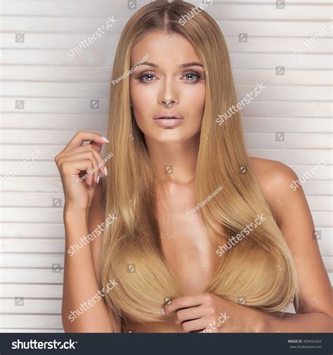 Natural Sexy Blonde Woman Long Healthy Stock Photo Shutterstock
