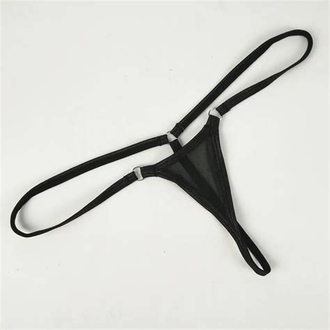 Super Mini Thongs For Women Transparent Mesh Micro Bikini G Strings