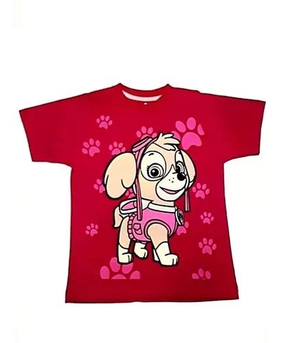 Camiseta Skye Patrulha Canina Infantil 100 Algodão Parcelamento sem