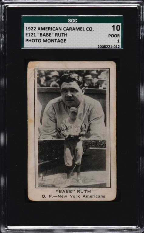 E American Caramel Series Babe Ruth Photo Montage Rea Archive