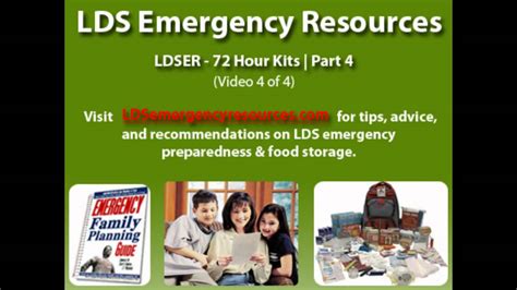 Lds Emergency Resources 72 Hour Kits Pt4 Youtube