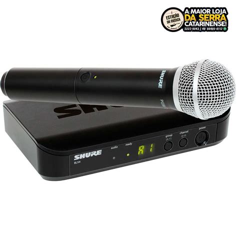 Microfone Sem Fio Da Shure - Microfone Profissional De Mão Shure Sem Fio Shure Blx 24 Br Pg58 J10 ...