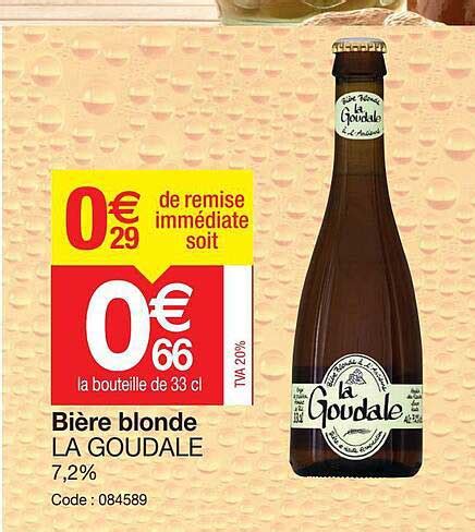 Promo Bière Blonde La Goudale chez Promocash iCatalogue fr