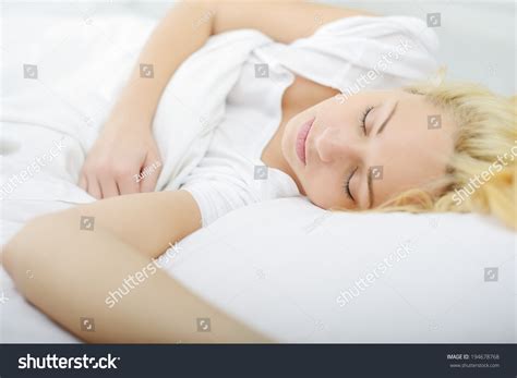 Happy Blonde Girl On Bed Bedroom Stock Photo 194678768 Shutterstock