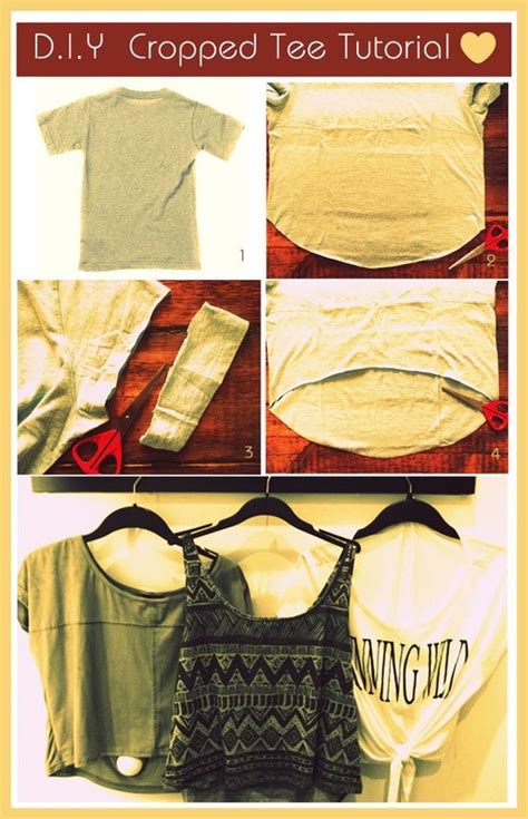 Tips Dica Camiseta Em Blusa Cropped Moda Artesanal Diy Camisas