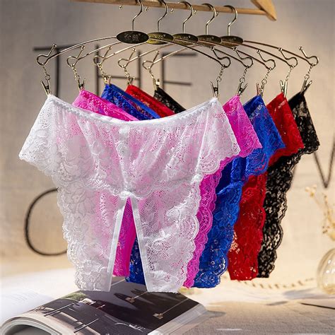 Jual Celana Dalam Cd Wanita Sexy Lingerie Transparan Renda Ukuran Jumbo Open Crotch Goc