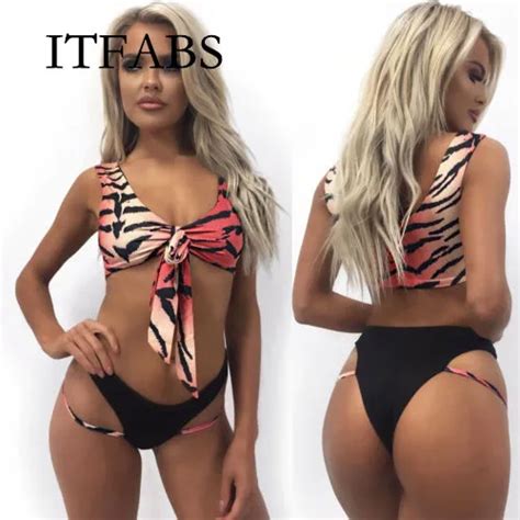 Itfabs Women Push Up Padded Bra Bandage Bikini Set Swimsuit Triangle Swimwear Bathing Two Piece