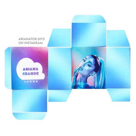 Ariana Grande Diy Cloud Box Craft Template Printable Ariana Perfume