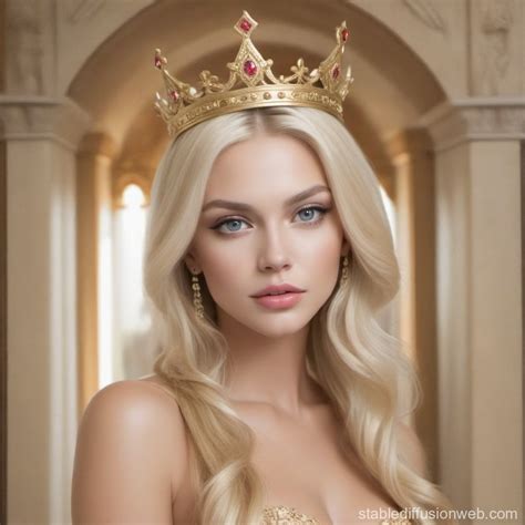 The Beautiful Blonde Queen Stable Diffusion Online