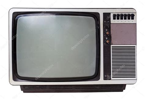 Vintage Tv Set Isolated Clipping Path Included — Stock Photo
