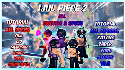 Ijul Piece All Swords All Specs Tutorial Como Pegar Todas As